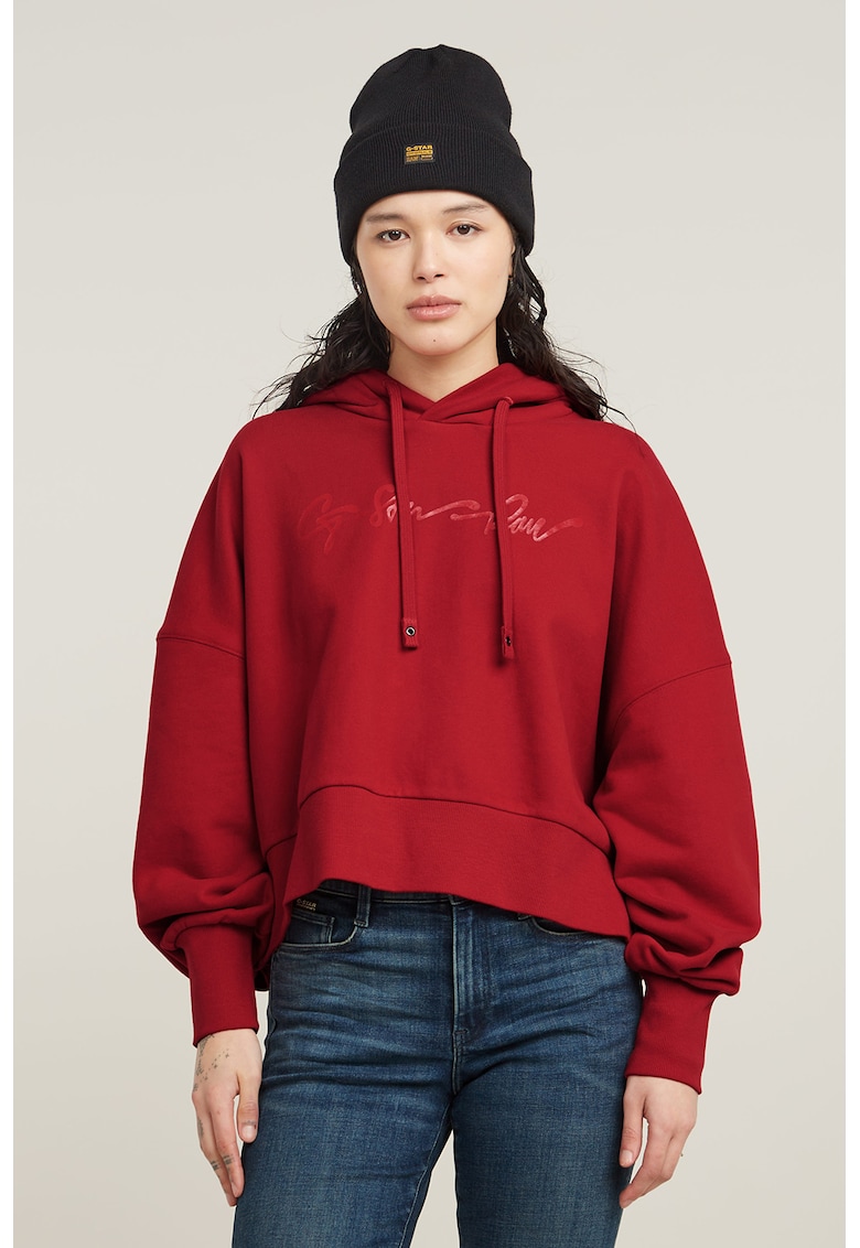 Hanorac supradimensionat din bumbac organic Script Hanorac supradimensionat din bumbac organic Script