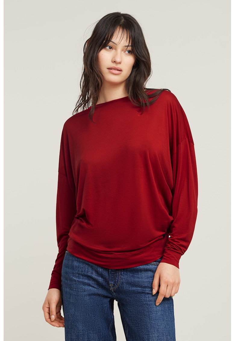 Bluza din lyocell cu maneci liliac