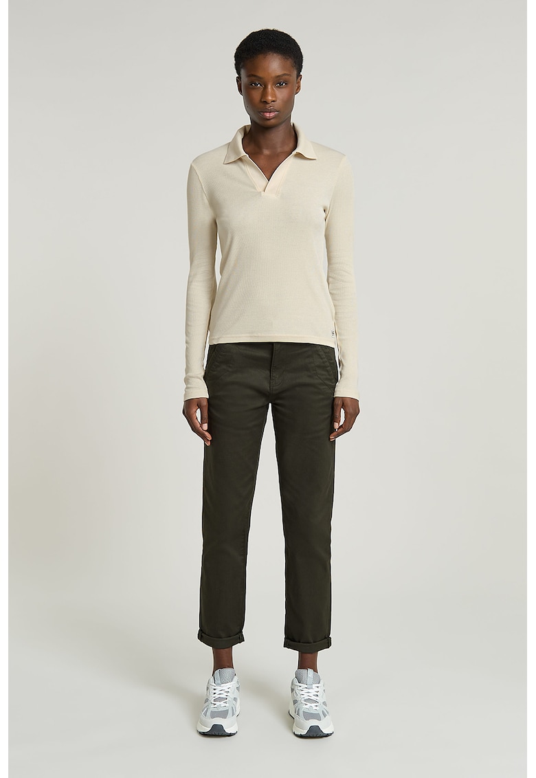 Bluza polo slim fit de bumbac organic