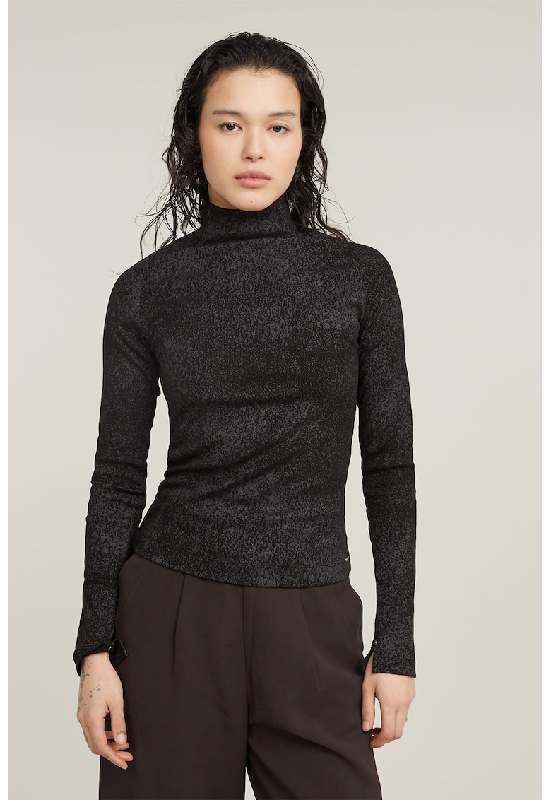 Bluza de bumbac organic cu striatii si maneci raglan