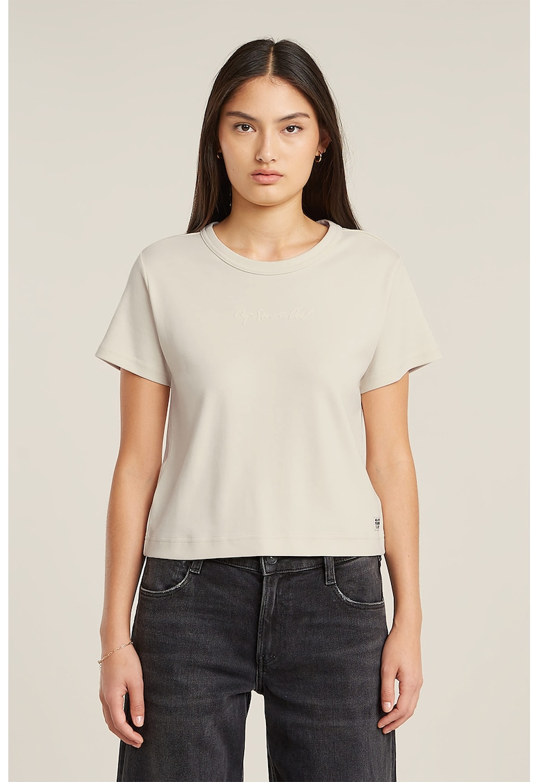 Tricou crop de bumbac organic