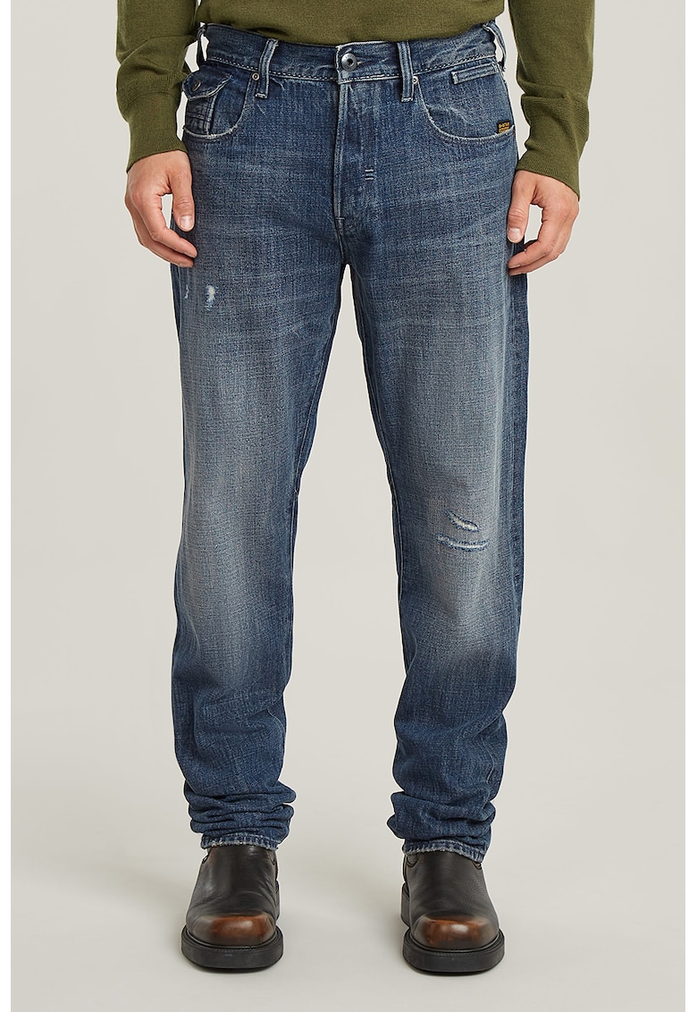 Blugi regular fit cu croiala conica Morry - Albastru prafuit