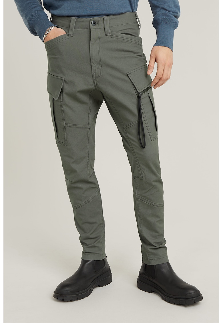 Pantaloni conici cu talie medie