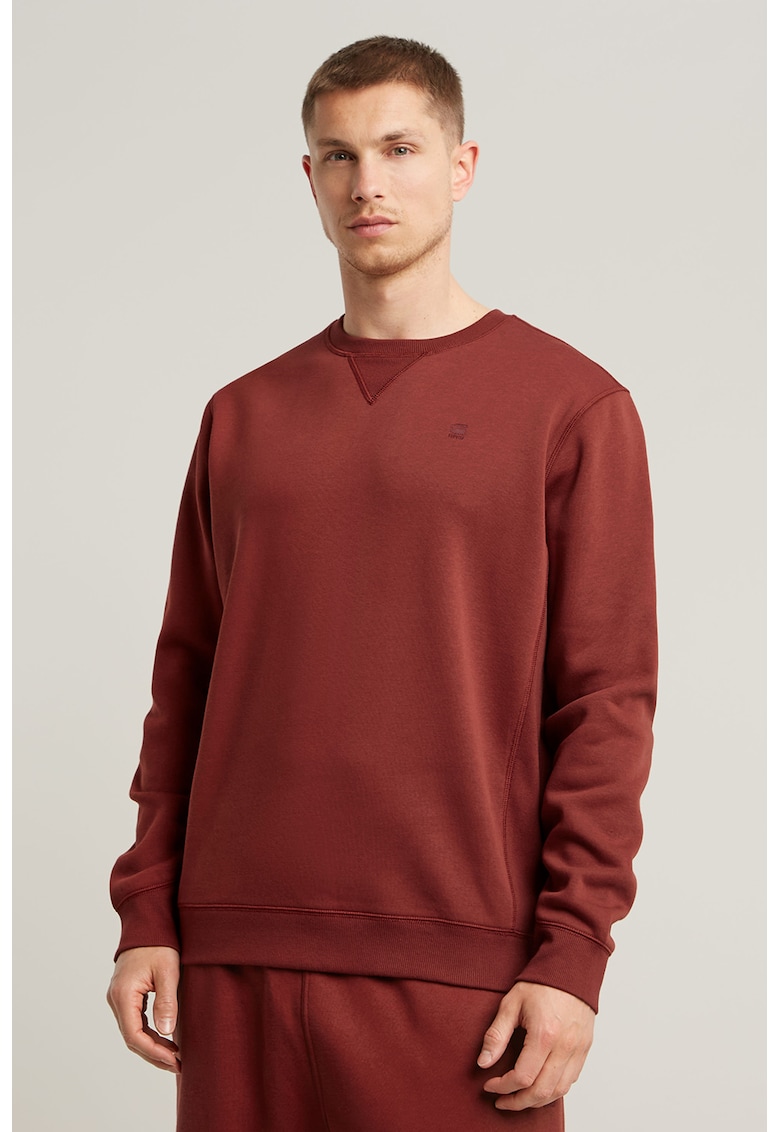 Bluza de trening din amestec de bumbac organic cu model uni