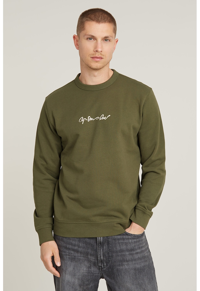 Bluza de trening din bumbac organic cu logo