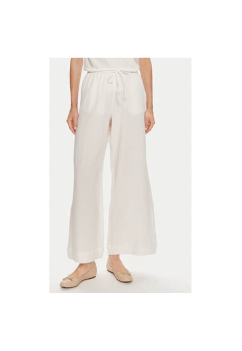 Pantaloni dama bumbac alb - Alb