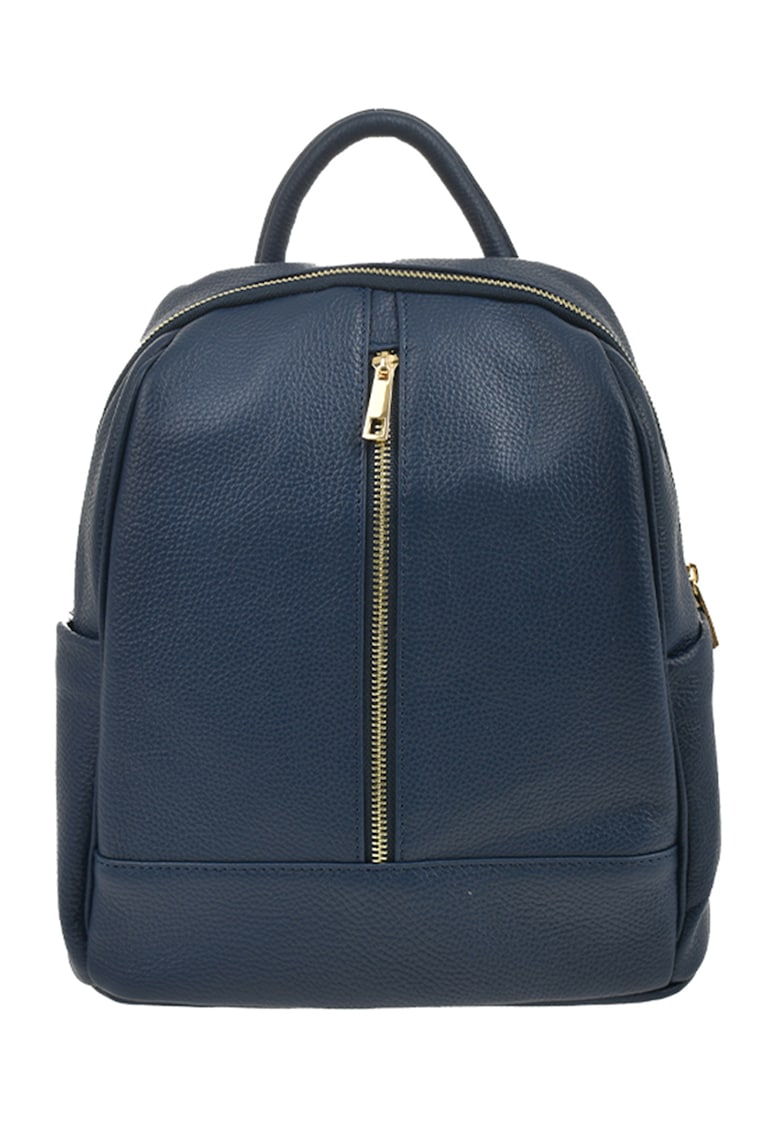 Rucsac de piele cu buzunare exterioare