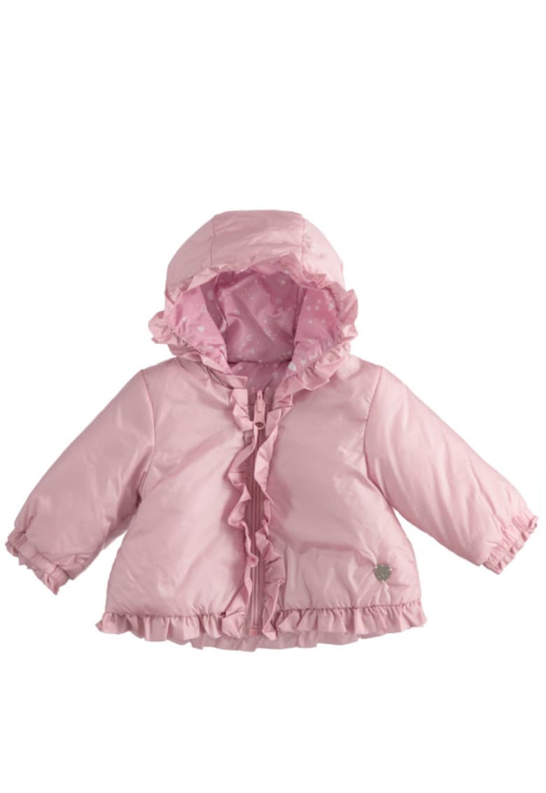 Jacheta reversibila din fas pentru bebe fetite - 4.4166 - Roz - Alb/Roz