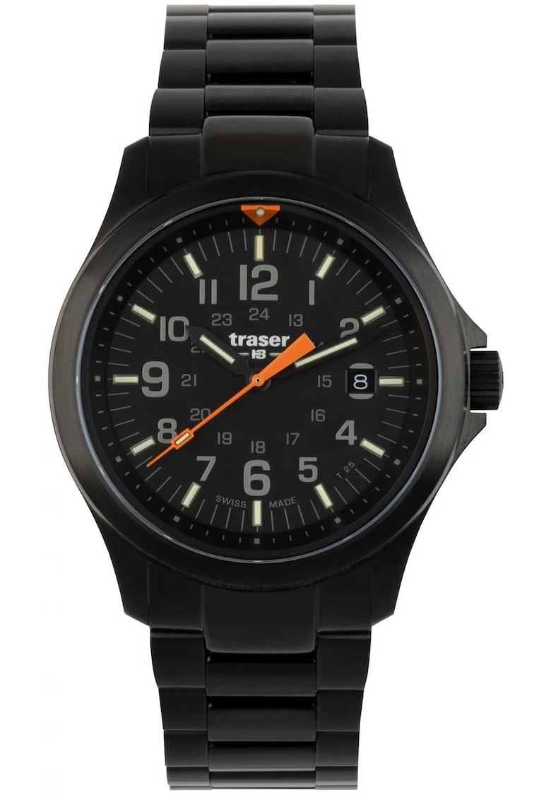 Ceas P67 Officer Pro Black - mecanism Ronda 715 - carcasa otel PVD - curea NATO inclusa - negru