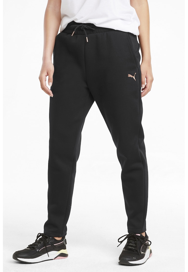 Pantaloni de trening cu talie elastica si snur de ajustare