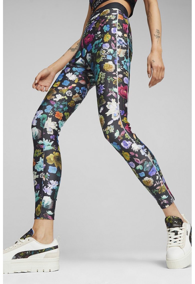 Colanti cu model floral pentru fitness Puma x Liberty AOP