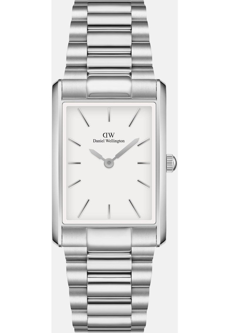 Ceas de dama Bound - bratara si carcasa din otel inoxidabil - cadran alb - mecanism cuart - argintiu