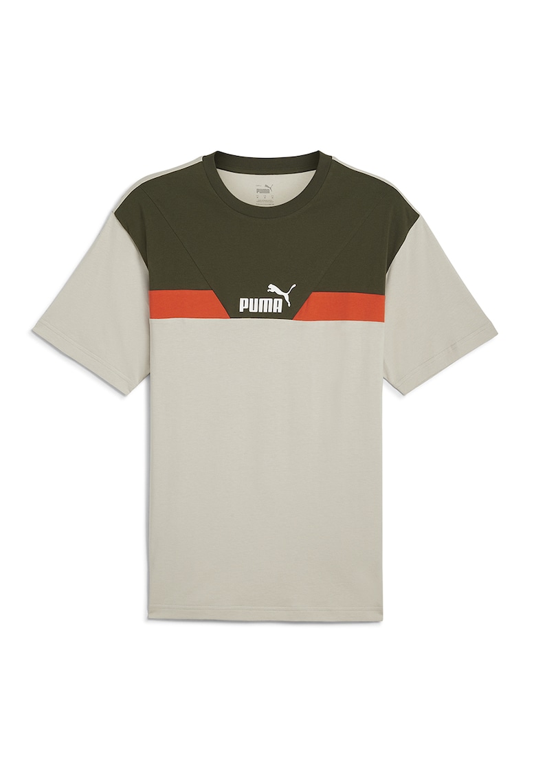 Tricou de bumbac colorblock Power