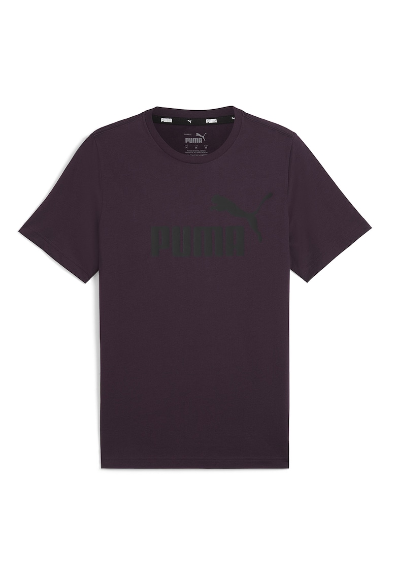 Tricou de bumbac cu imprimeu logo Essentials - Violet inchis