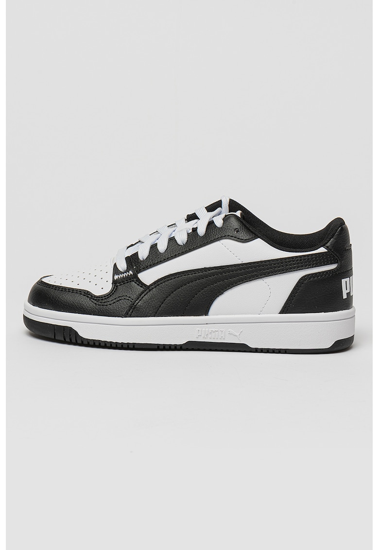 Pantofi sport de piele ecologica Reb-L Jr - Negru/Alb optic