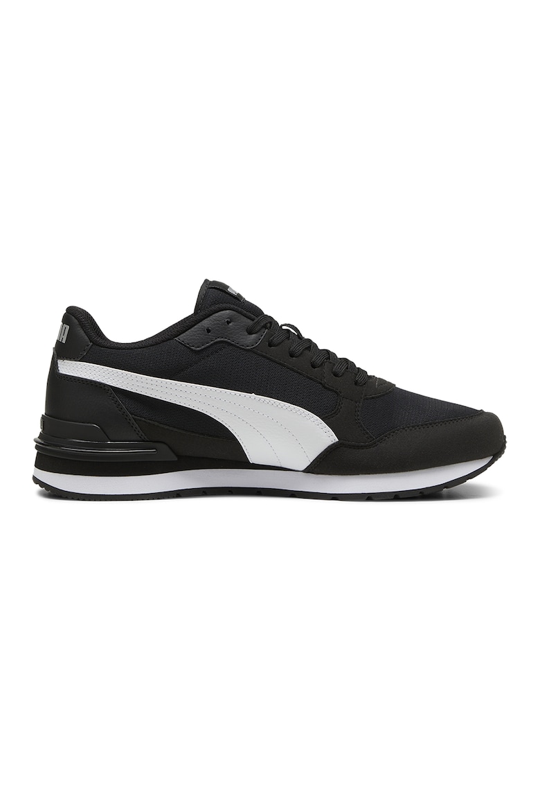Pantofi sport ST Runner v4 de plasa si piele ecologica - Alb/Negru