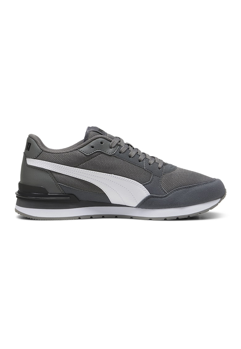 Pantofi sport ST Runner v4 de plasa si piele ecologica - Alb/Gri