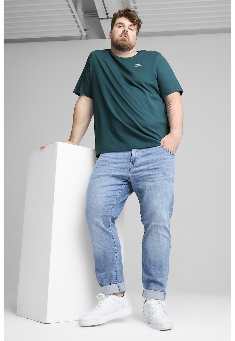 Tricou din bumbac cu decolteu la baza gatului Classics