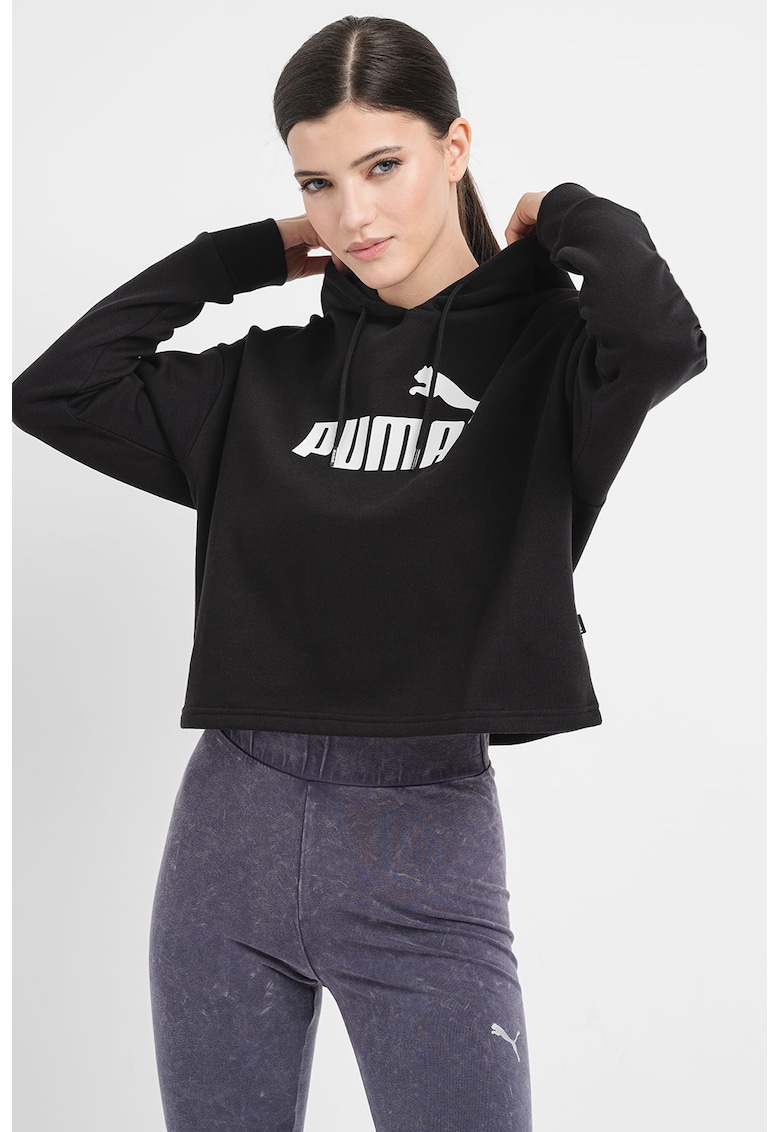 Hanorac crop cu logo