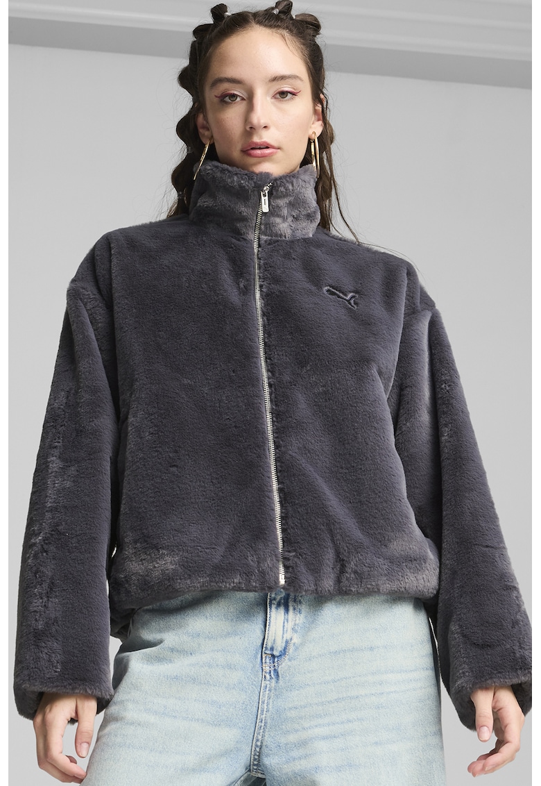 Jacheta plusata cu fermoar