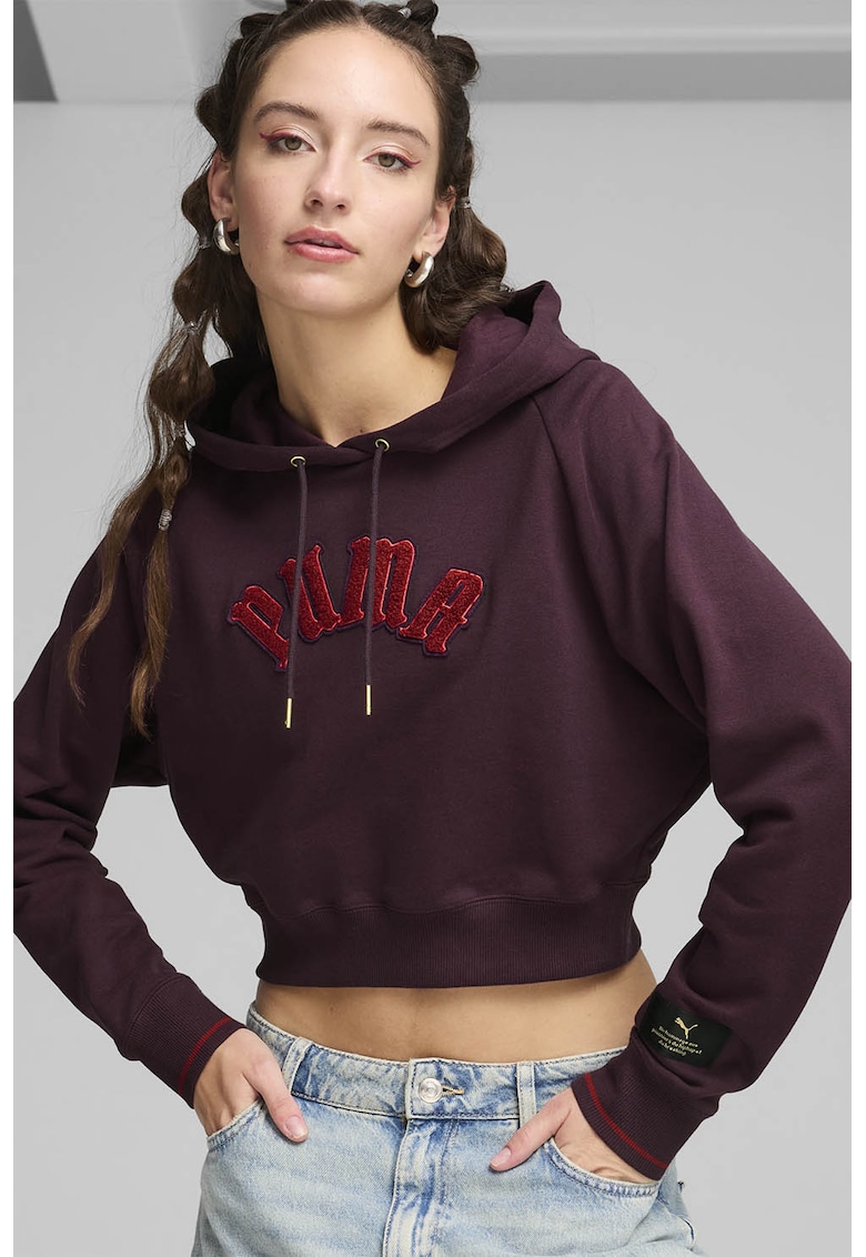 Hanorac crop cu logo Classics