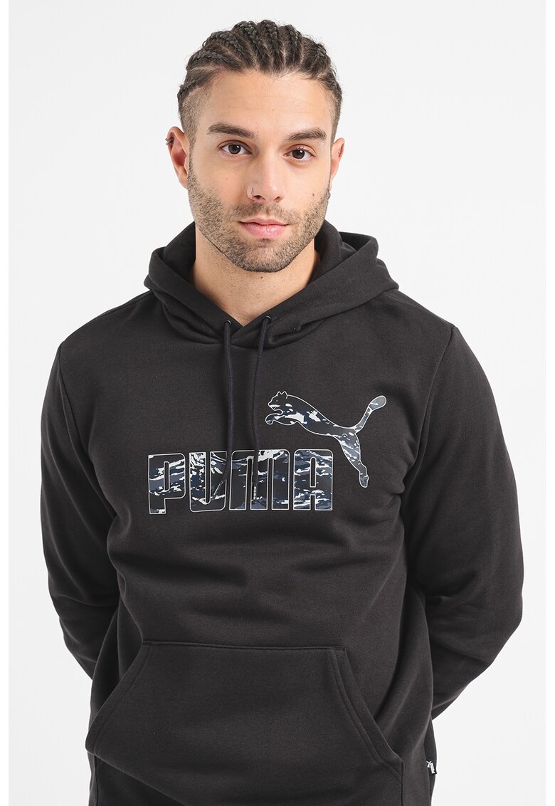 Hanorac cu imprimeu logo si snur de ajustare