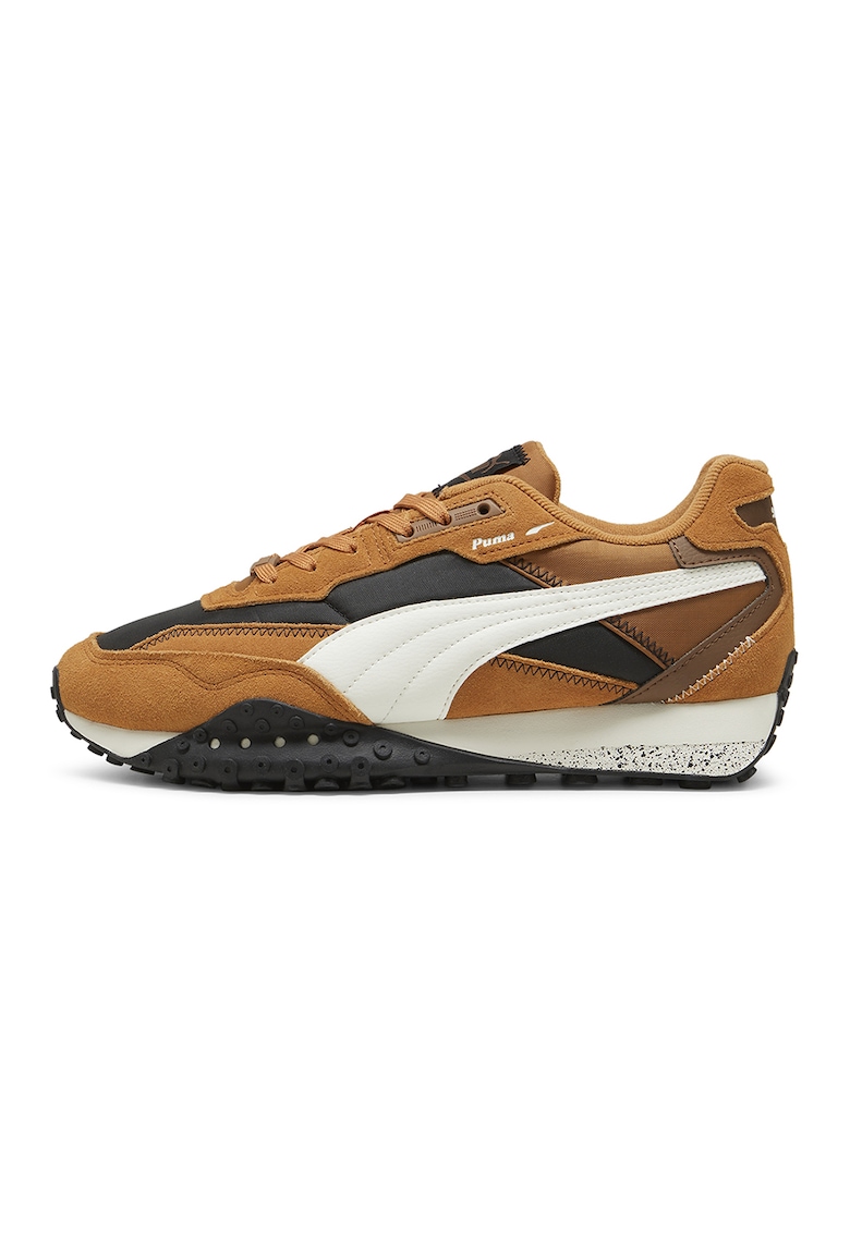 Pantofi sport cu detalii de piele intoarsa Blktop Rider - Maro deschis