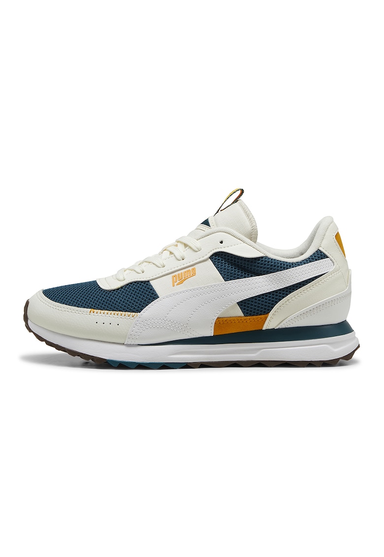 Pantofi sport cu garnituri de piele intoarsa Road Rider - Verde/Alb murdar