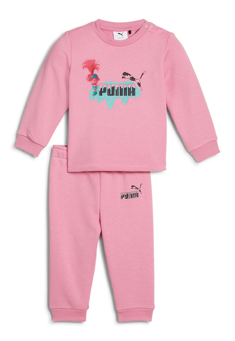 Set de bluza si pantaloni de trening cu imprimeu logo Minicat