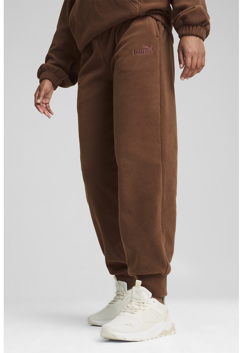 Pantaloni de trening lejeri din fleece ESS Elevated - Maro inchis