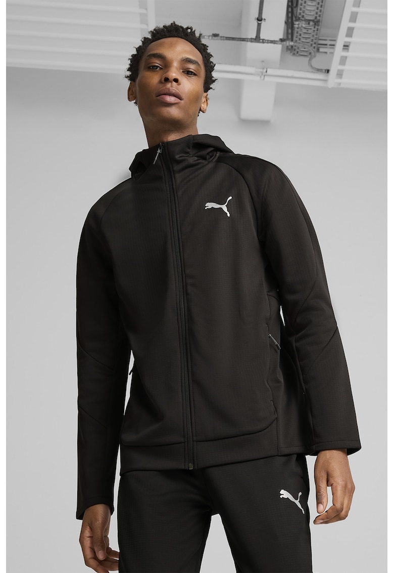 Hanorac cu fermoar si maneci raglan Evostripe