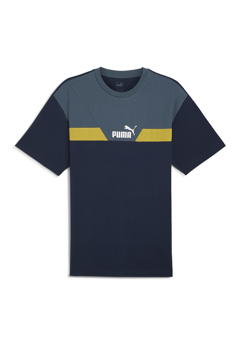 Tricou de bumbac colorblock Power