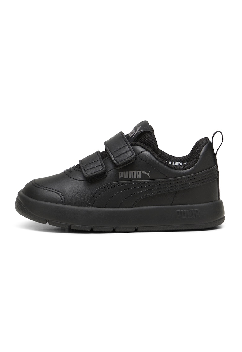 Pantofi sport Courtflex din piele ecologica cu velcro - Negru