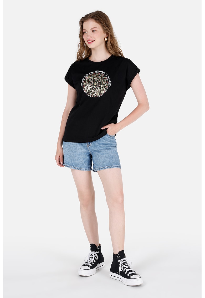 Tricou cu imprimeu mandala