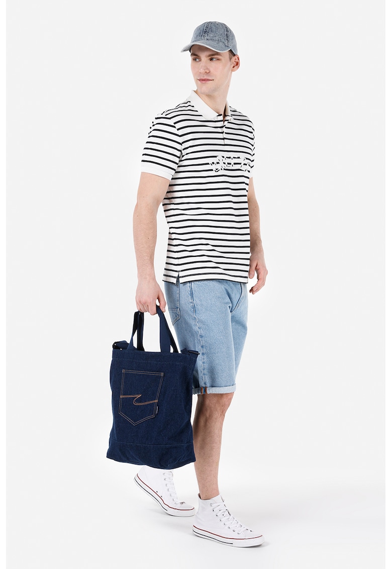 Tricou polo de bumbac in dungi