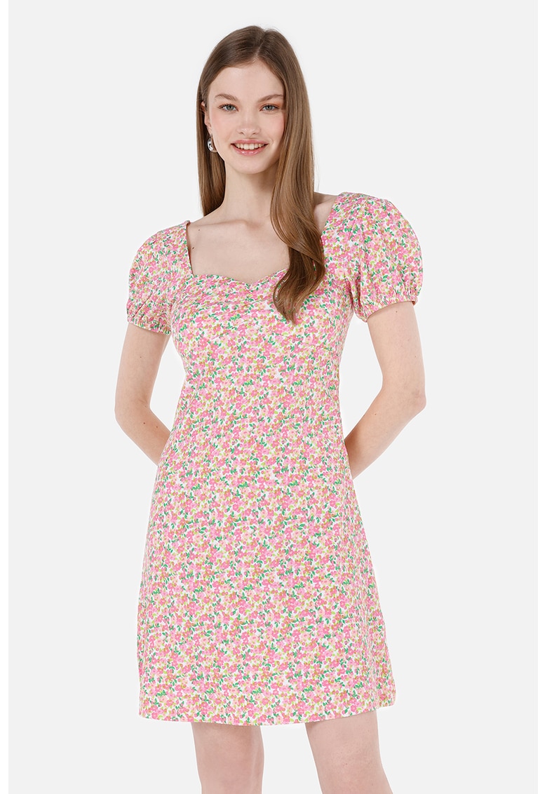 Rochie slim fit cu model floral