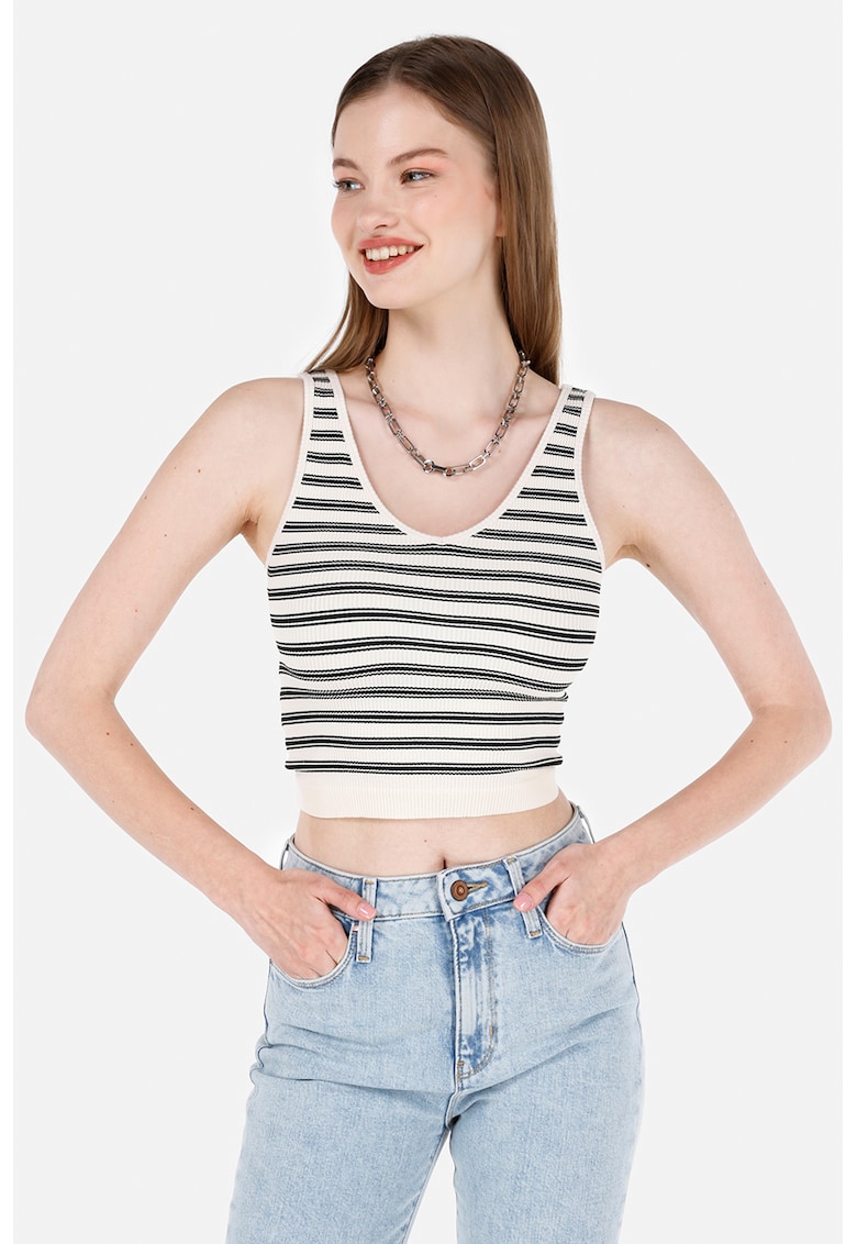 Top slim fit cu model in dungi