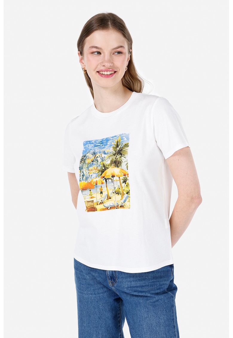 Tricou cu imprimeu cu peisaj