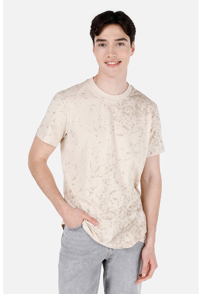 Tricou regular fit cu model tie-dye