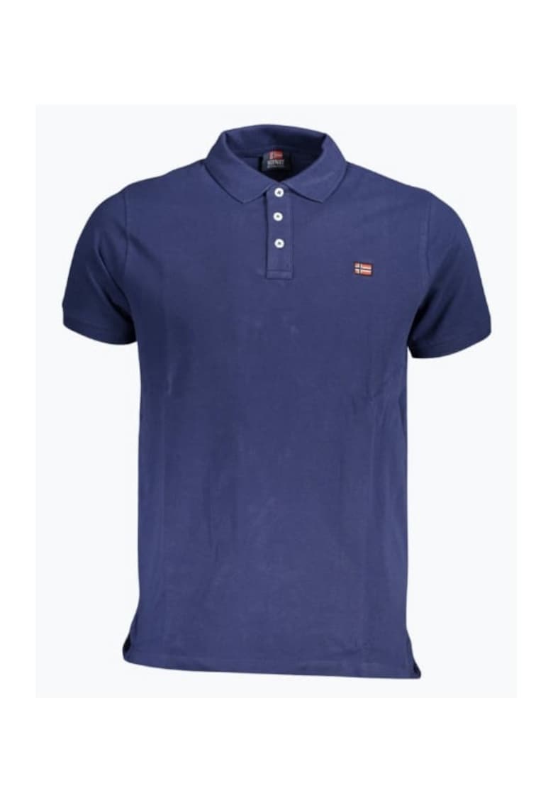 Tricou polo barbati cu logo - din bumbac - Bleumarin