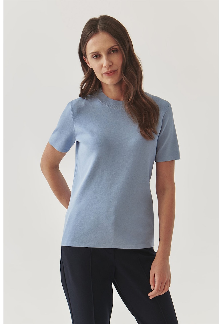 Bluza tricotata fin cu maneci scurte