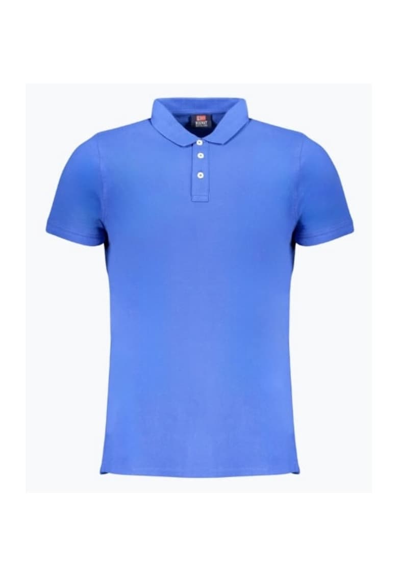 Tricou polo barbati cu logo - din bumbac - Albastru inchis