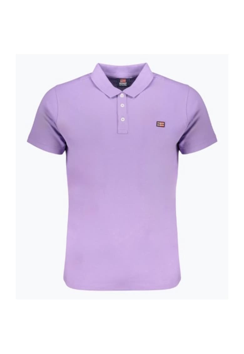 Tricou polo barbati cu logo - din bumbac - Mov