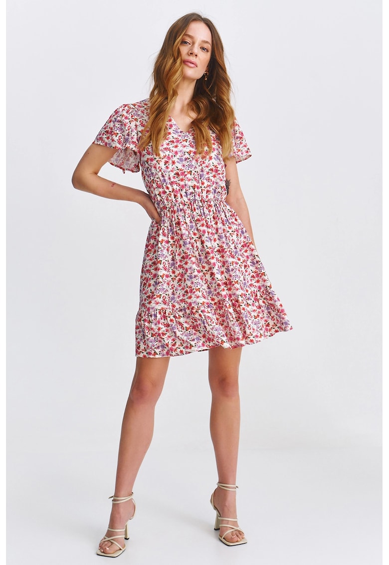 Rochie mini evazata cu model floral