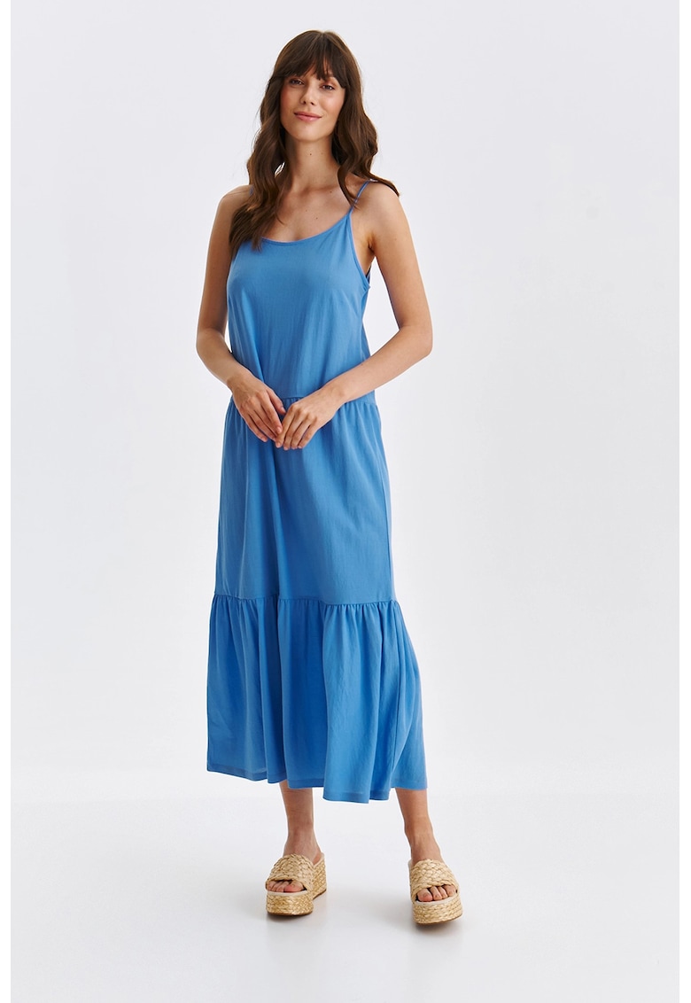 Rochie midi evazata cu decolteu adanc