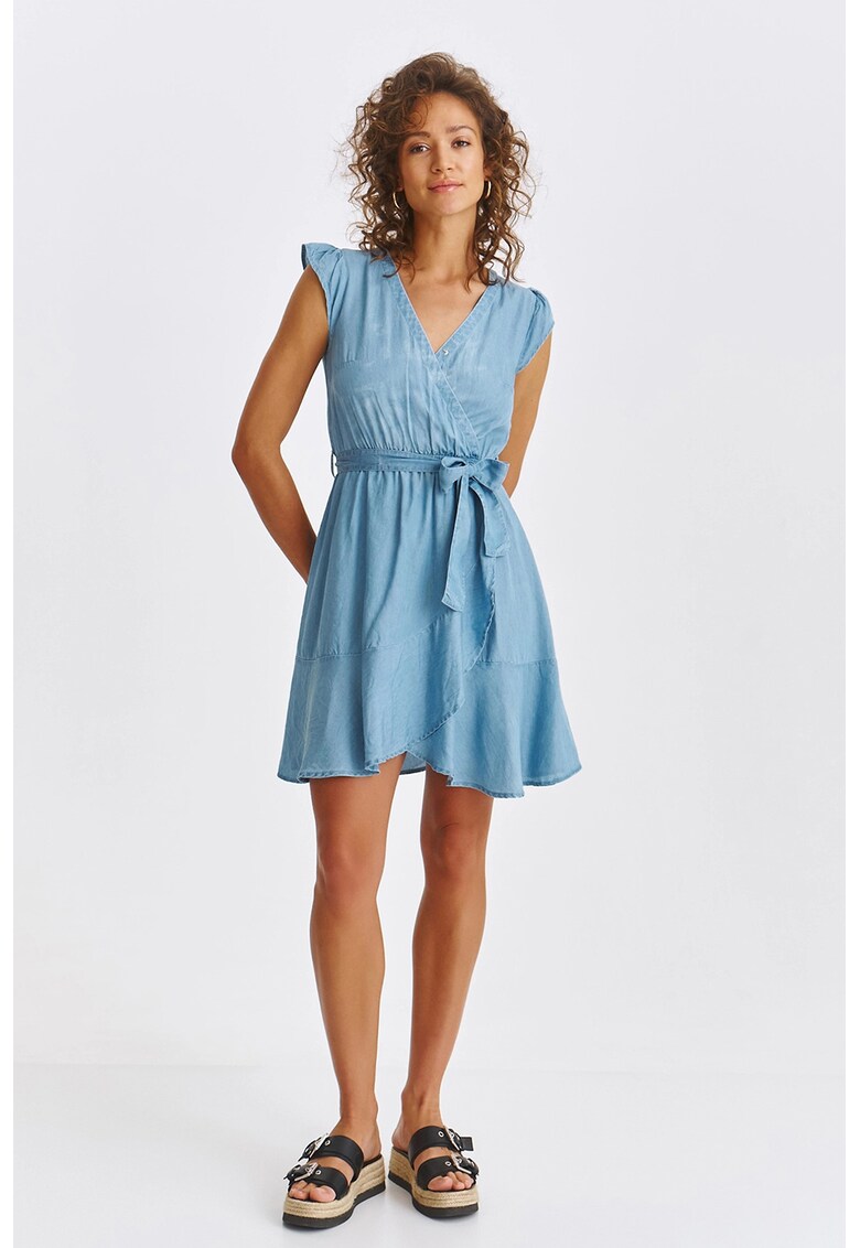 Rochie din chambray cu model petrecut