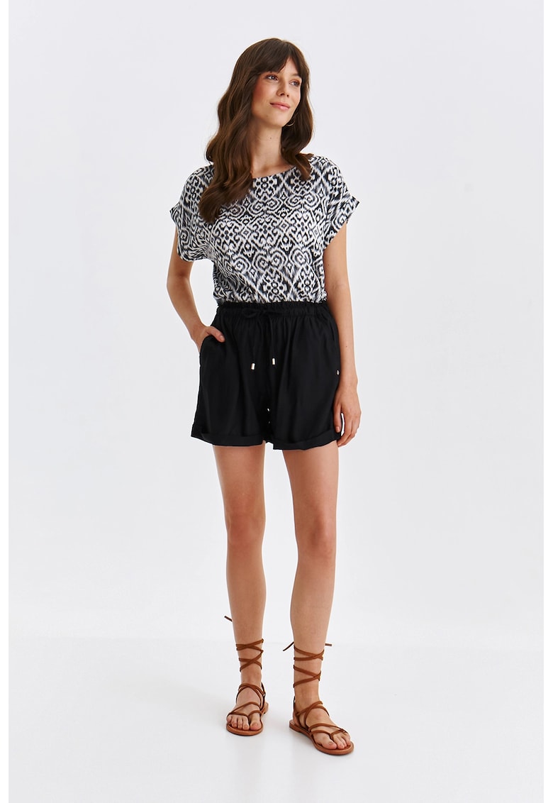 Pantaloni scurti uni cu talie ajustabila