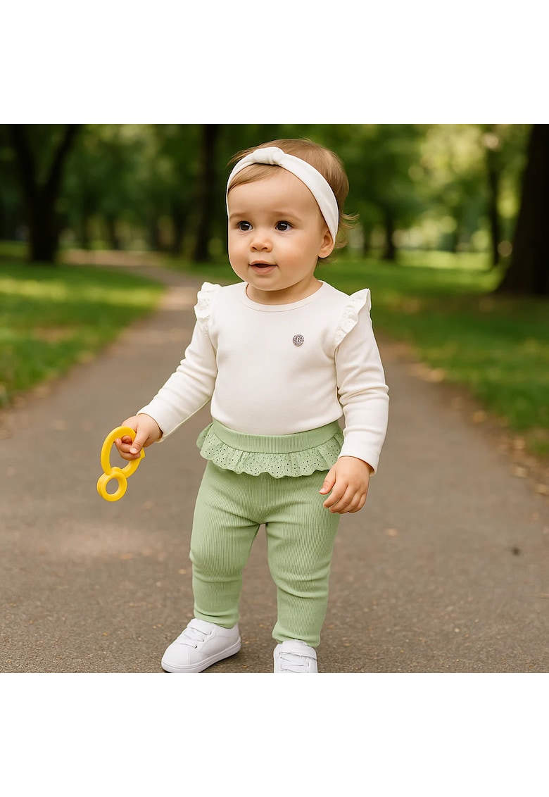 Colanti cu volan din dantela  - Essential - Mentă - pentru fetite