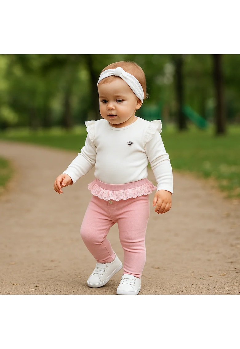 Colanti cu volan in talie - Dream On - Roz Pudrat - pentru fetite