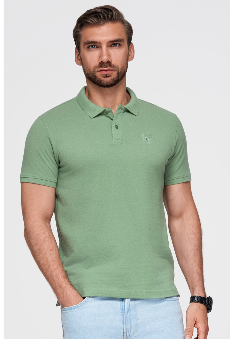 Tricou polo cu model uni - Verde